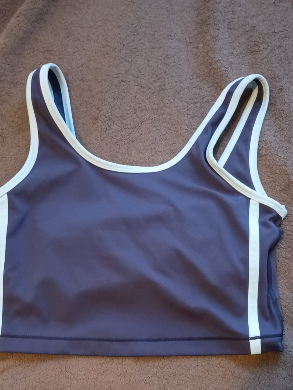 Champion Navy Blue Swim Crop with White Trim